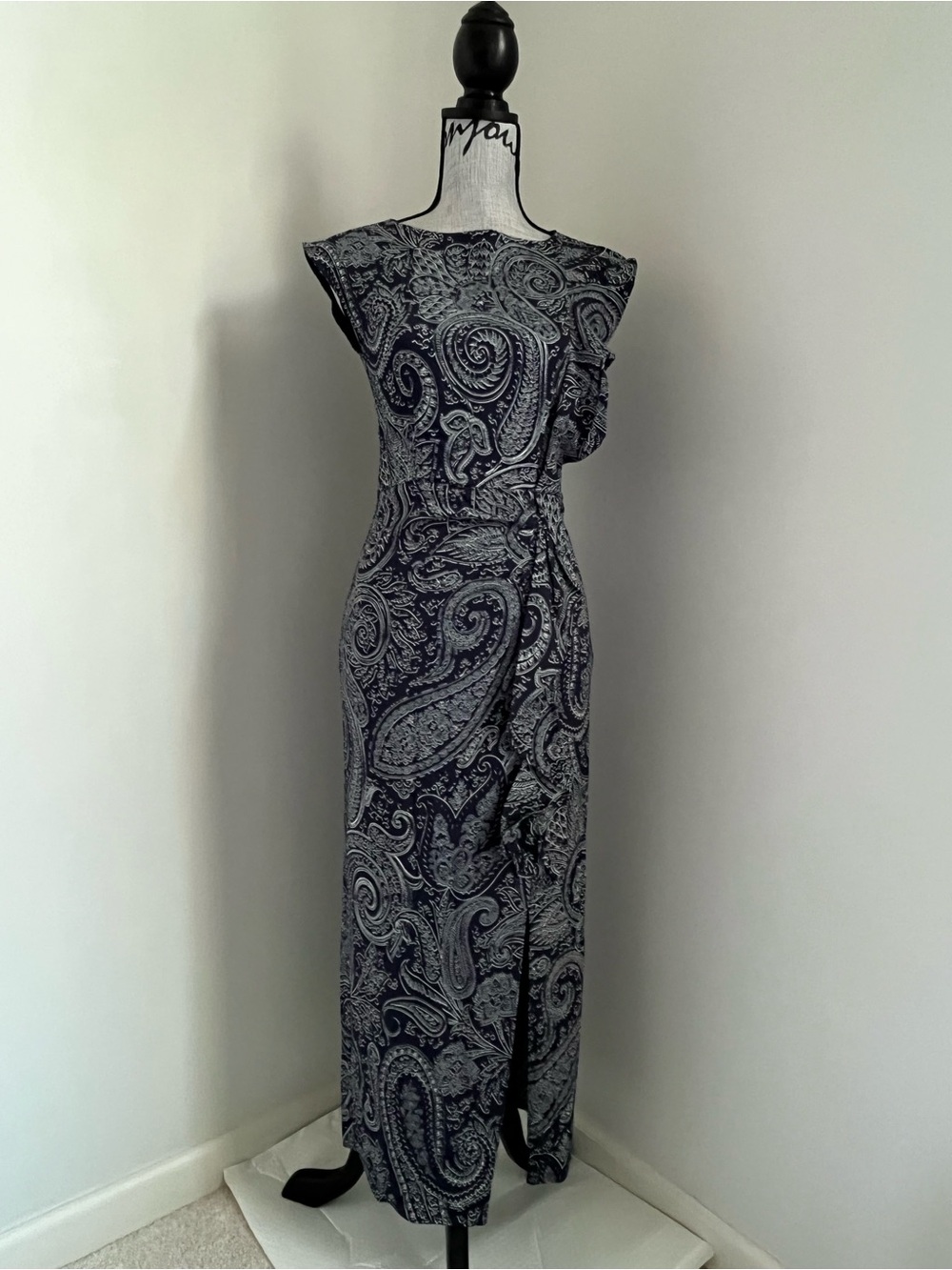 Etro designer brand $1950 paisley wrap dress size 38